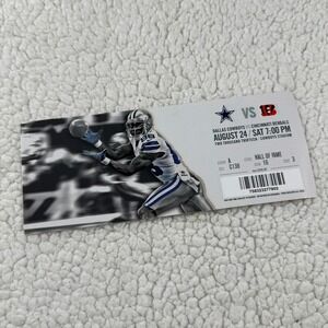 2013 Dallas Cowboys vs Cincinnati Bengals Ticket Stub August 24 Cowboys Stadium